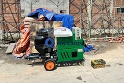 Máy phun vữa giúp tiết kiệm 60% thời gian trát trường cho công trình của NEWTECONS tại Bình Dương