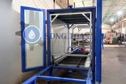 Giải pháp phun sơn tĩnh điện hoàn thiện bề mặt gối chậu