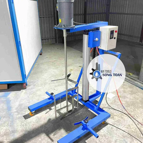 MÁY KHUẤY SƠN 200L, ĐỘNG CƠ 2HP GIẢM TỐC