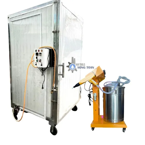 COMBO LÒ SẤY SƠN TĨNH ĐIỆN MINI LOẠI NHỎ + MÁY PHUN SƠN KST-202