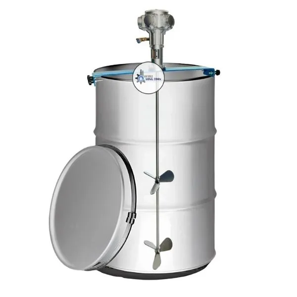 MÁY KHUẤY HÓA CHẤT 5 PISTON 0.75HP DẠNG GÁ NGANG CHO THÙNG 200 LÍT