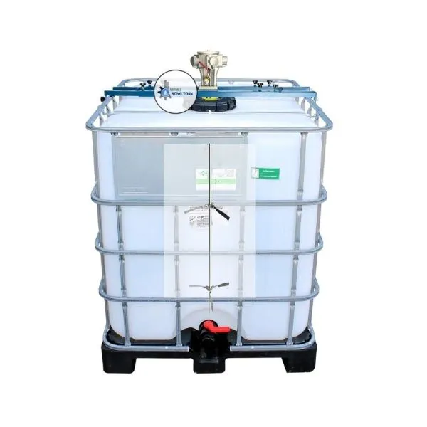 MÁY KHUẤY GÁ NGANG 5 PISTON 1 HP CHO THÙNG IBC 1000 LÍT