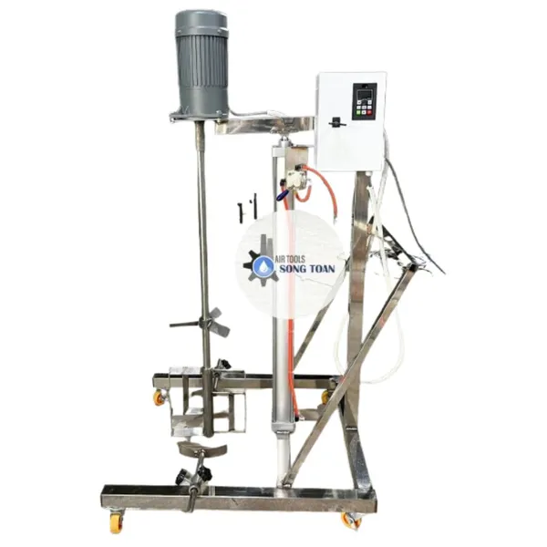 MÁY KHUẤY HÓA CHẤT 200 LÍT CÔNG SUẤT 2HP - KHUNG INOX