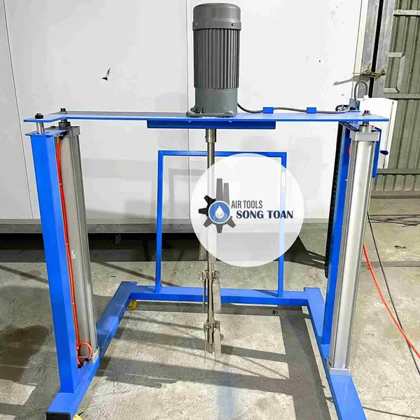 MÁY KHUẤY HÓA CHẤT ĐẬM ĐẶC 3HP GIẢM TỐC CHO THÙNG IBC 1000 LÍT