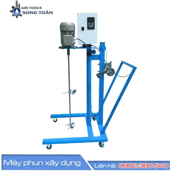 Máy Khuấy Sơn Nâng Hạ Ròng Rọc Motor Điện 1HP