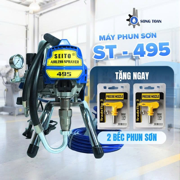 MÁY PHUN SƠN DẦU, EPOXY LOÃNG 495