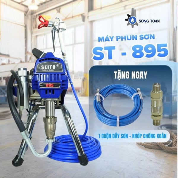 MÁY PHUN SƠN NƯỚC, SƠN DẦU, EPOXY 2 THÀNH PHẦN SEITO ST-895