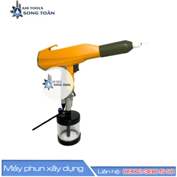 SÚNG PHUN SƠN TĨNH ĐIỆN BỘT CẦM TAY CÓ CỐC BỘT