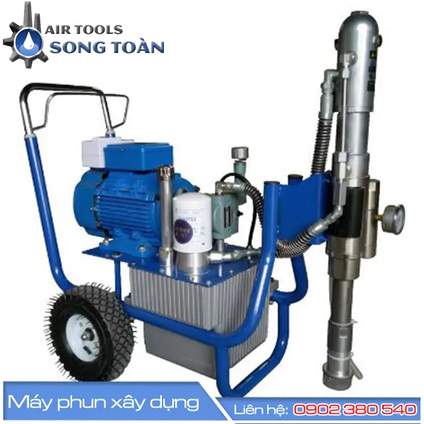 MÁY PHUN BỘT BẢ-BỘT TRÉT  PISTON THỦY LỰC GUKE GK-6