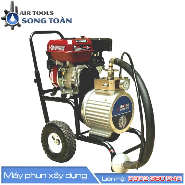 MÁY PHUN BỘT TRÉT ĐÔNG CƠ XĂNG ÁP LỰC CAO BAOBA