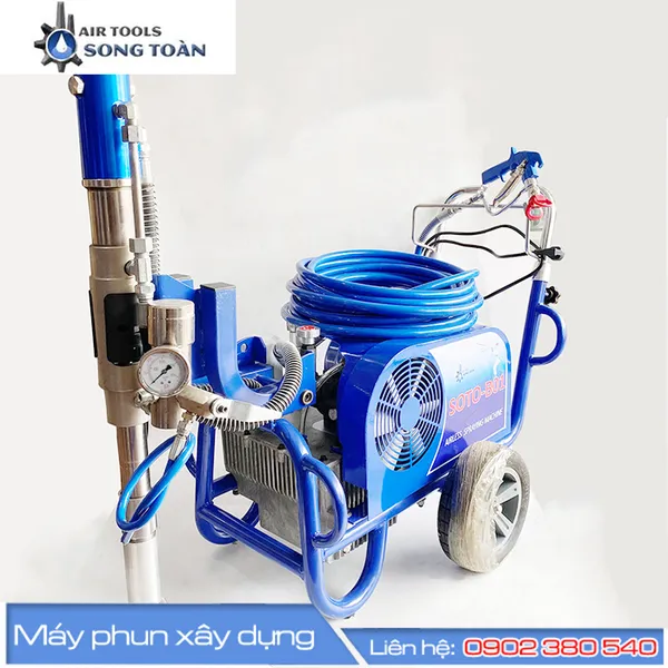MÁY PHUN BỘT TRÉT PISTON KẾT HỢP DÂY CUROA SOTO-B01