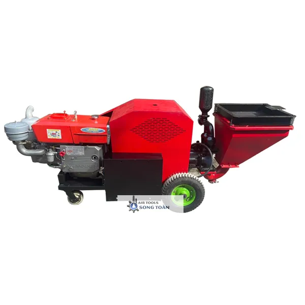 MÁY PHUN VỮA TRÁT TƯỜNG PISTON CHẠY DẦU DIESEL