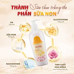Sữa tắm trắng da sữa non soo min