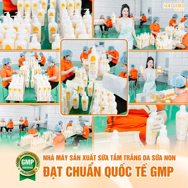 Sữa tắm trắng da sữa non soo min