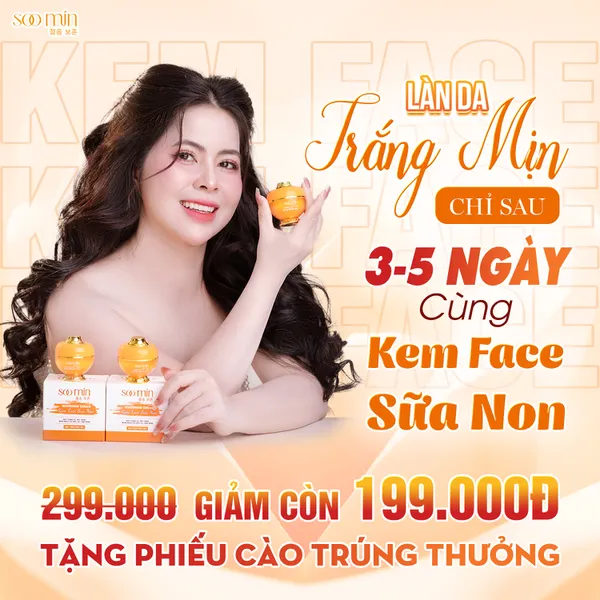 Kem face sữa non soo min