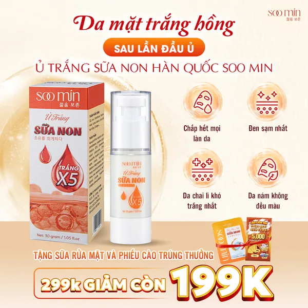 Ủ trắng sữa non soo min