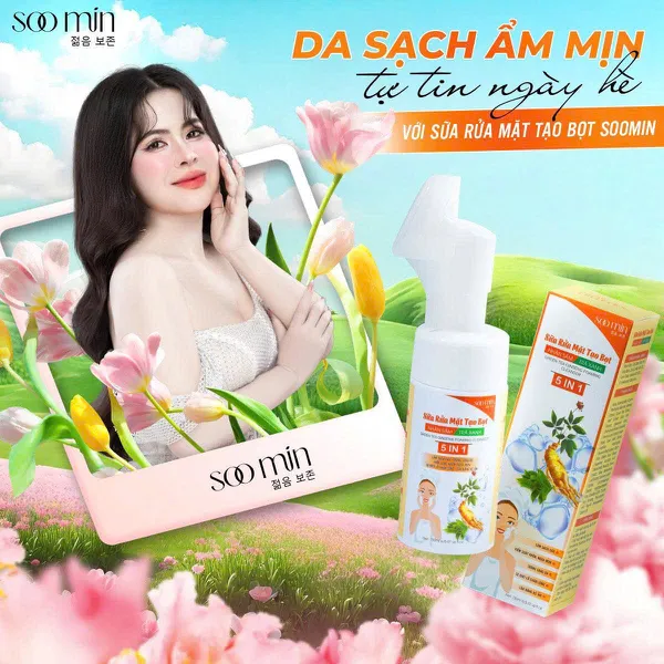 Sữa rửa mặt tạo bọt nhân sâm trà xanh soo min