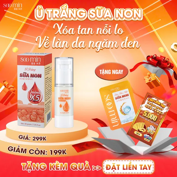 Ủ trắng sữa non soo min
