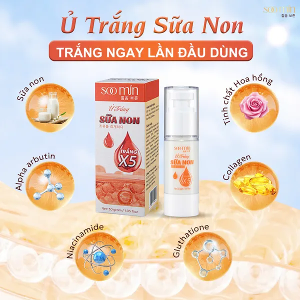 Ủ trắng sữa non soo min