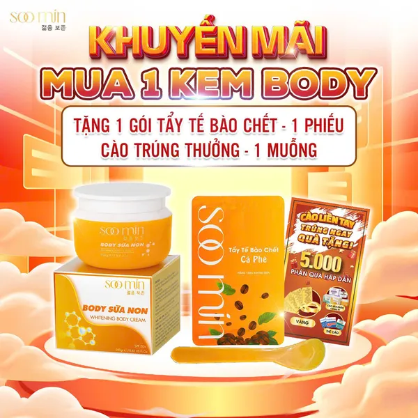 Kem body sữa non soo min