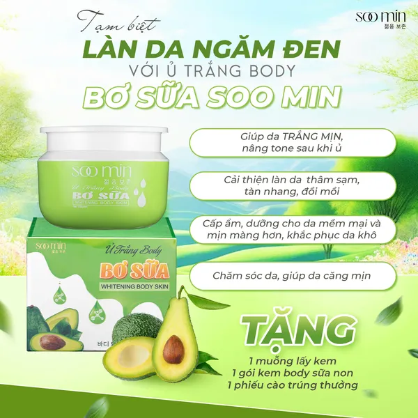 Ủ trắng body bơ sữa soo min