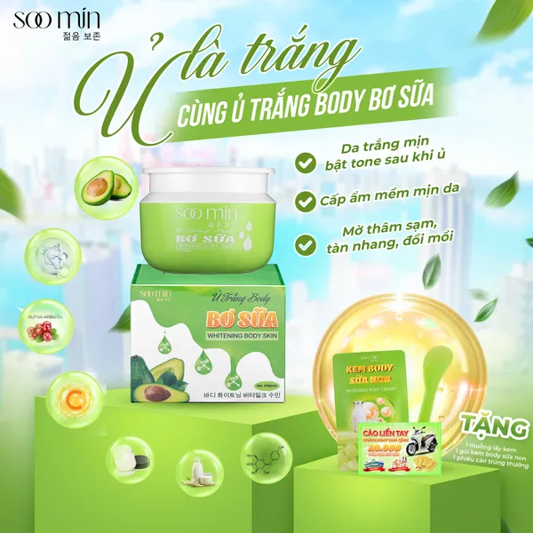Ủ trắng body bơ sữa soo min