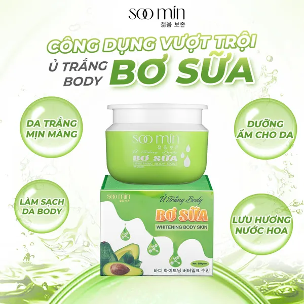 Ủ trắng body bơ sữa soo min