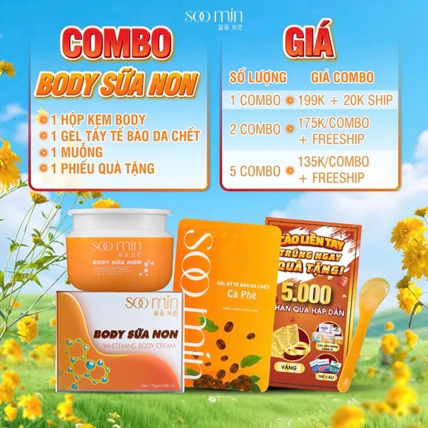 Kem body sữa non soo min