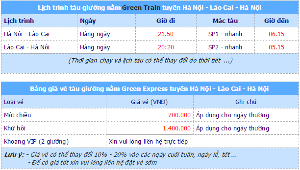 vé tàu Green Train vé tàu Green Train