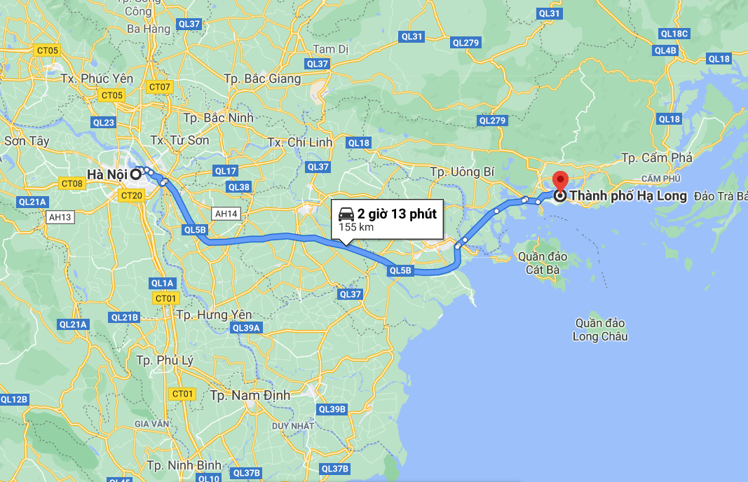 Cách di chuyển từ Hà Nội đến Hạ Long