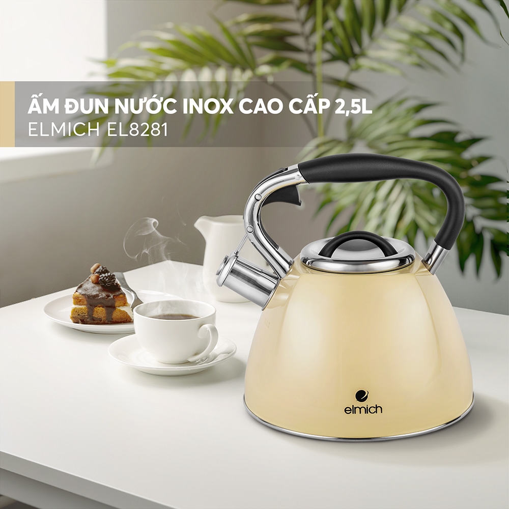 Ấm đun nước inox cao cấp Elmich 2.5L - 8281 an toàn cho sức khỏe