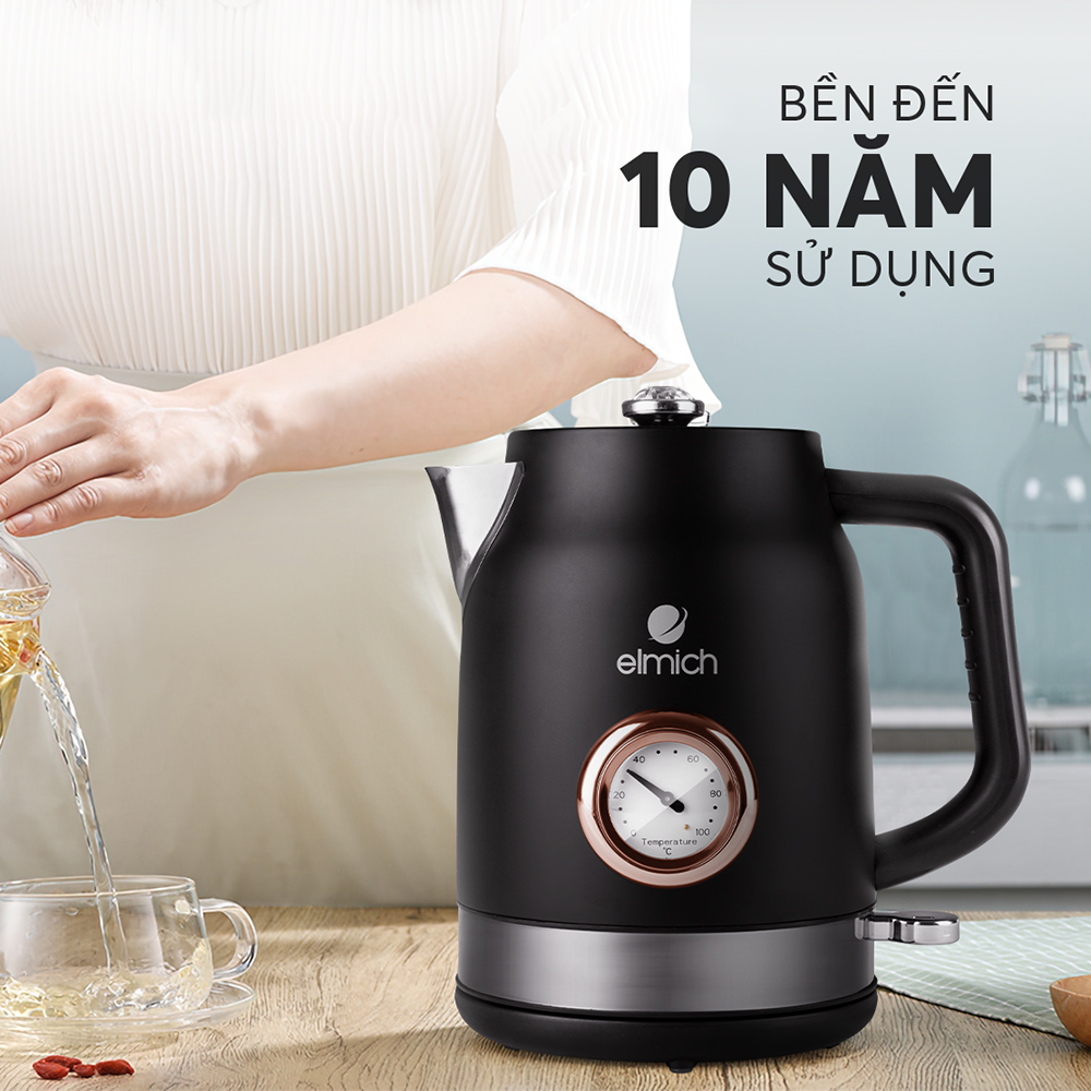 Ấm đun nước siêu tốc Elmich 1,7L KEE1777 bền bỉ và an toàn cho sức khỏe