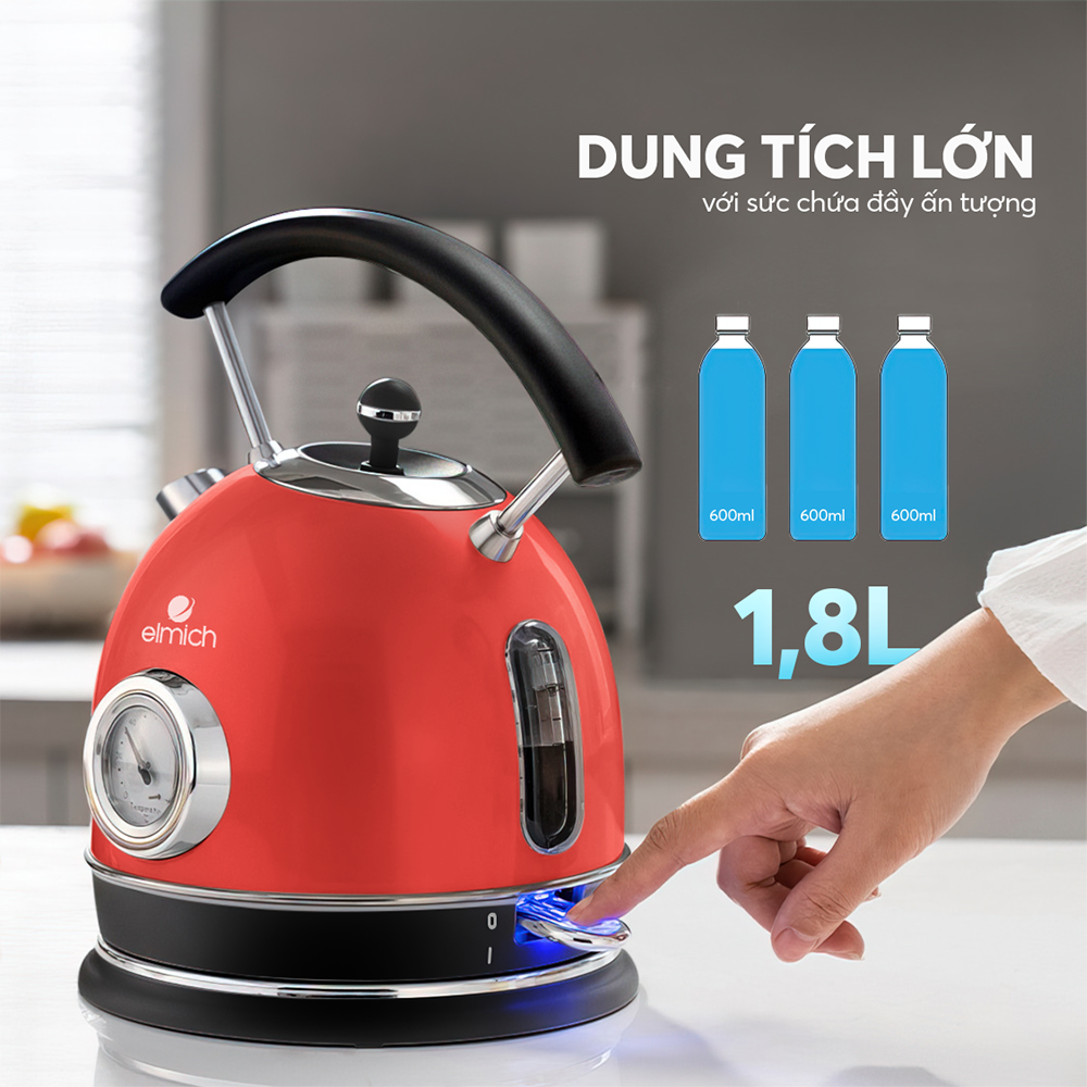 Ấm đun nước siêu tốc Elmich 1,8L KEE1776 cao cấp và hiện đại