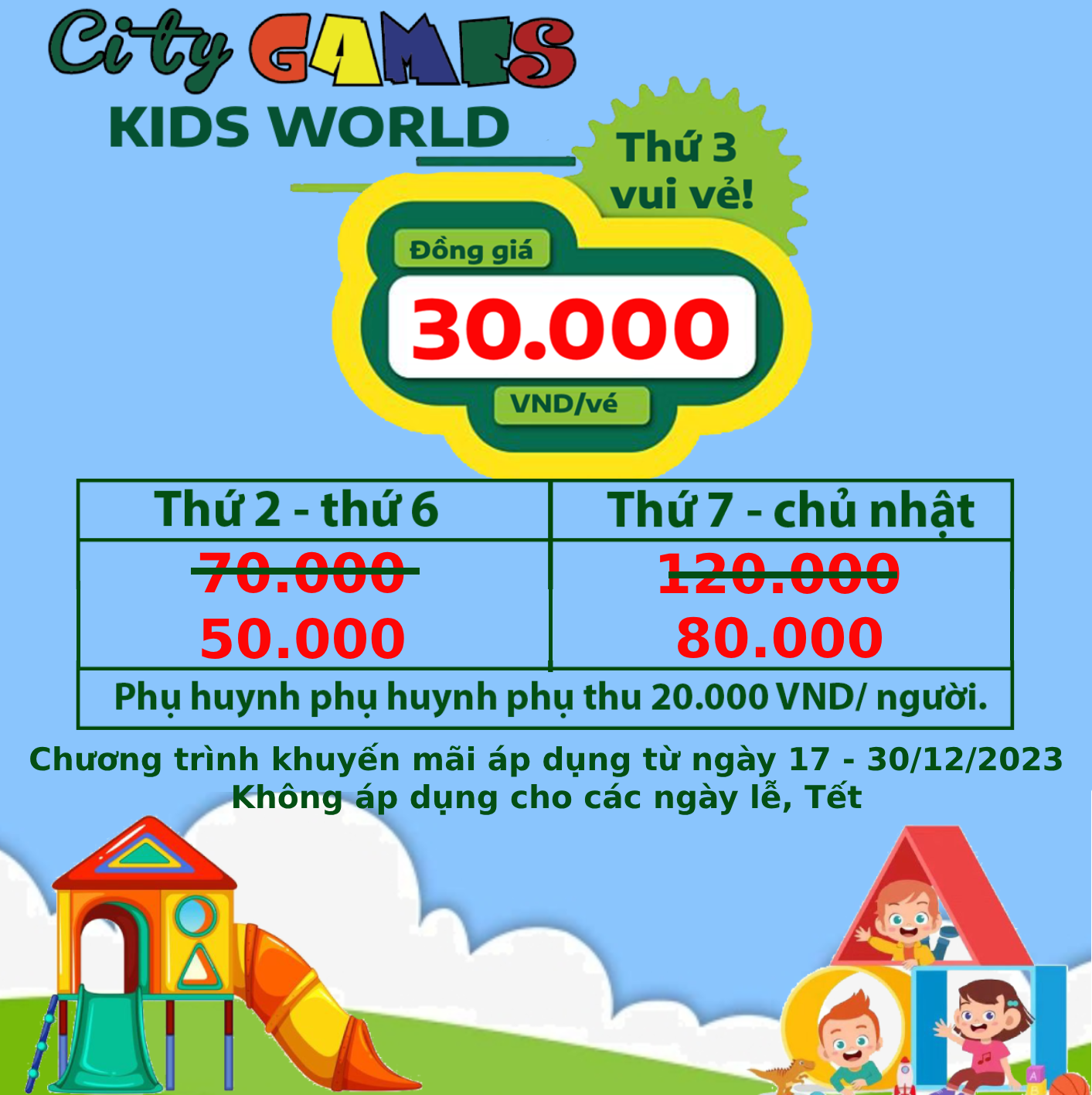 City Games giảm giá mạnh cho khu vui chơi nhà banh liên hòa nhân dịp mùa lễ hội cuối năm