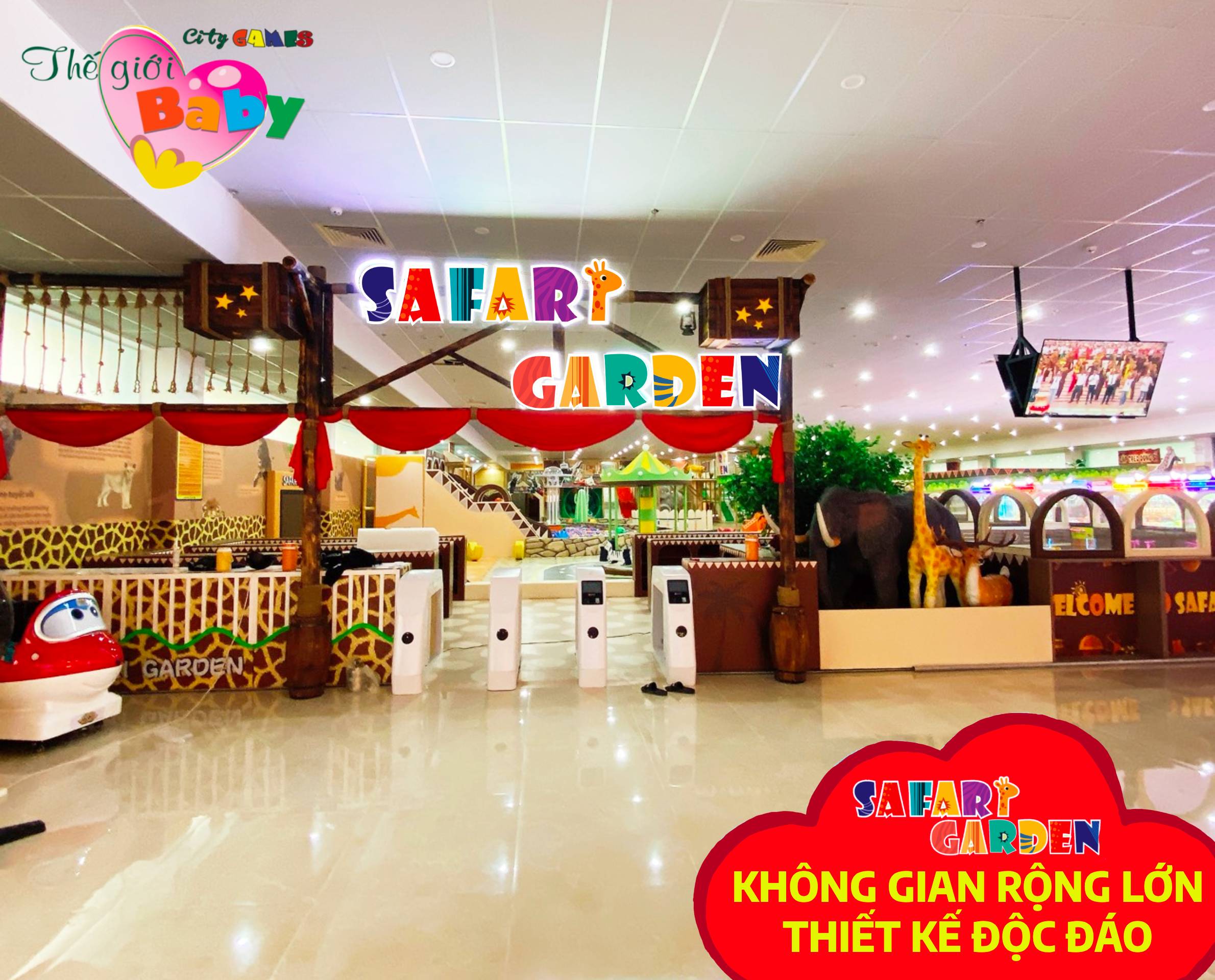 Khu vui chơi Safari Garden và Kids World miễn phí 100% vé vào cổng cho giáo viên và học sinh