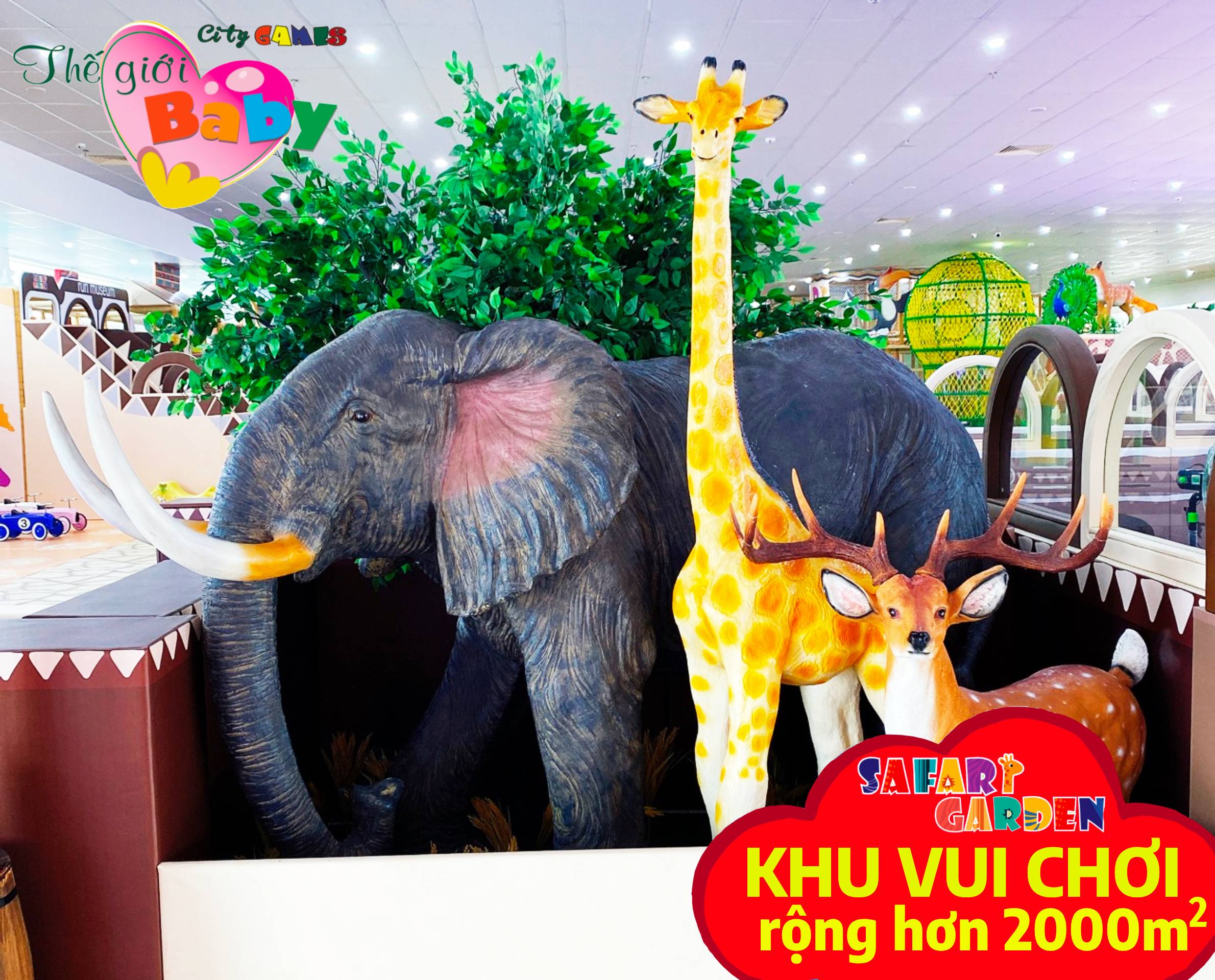 Tưng bừng khai trương City Games - Safari Garden tại TTTM Zone C Rạch Giá, Kiên Giang, nhà banh,