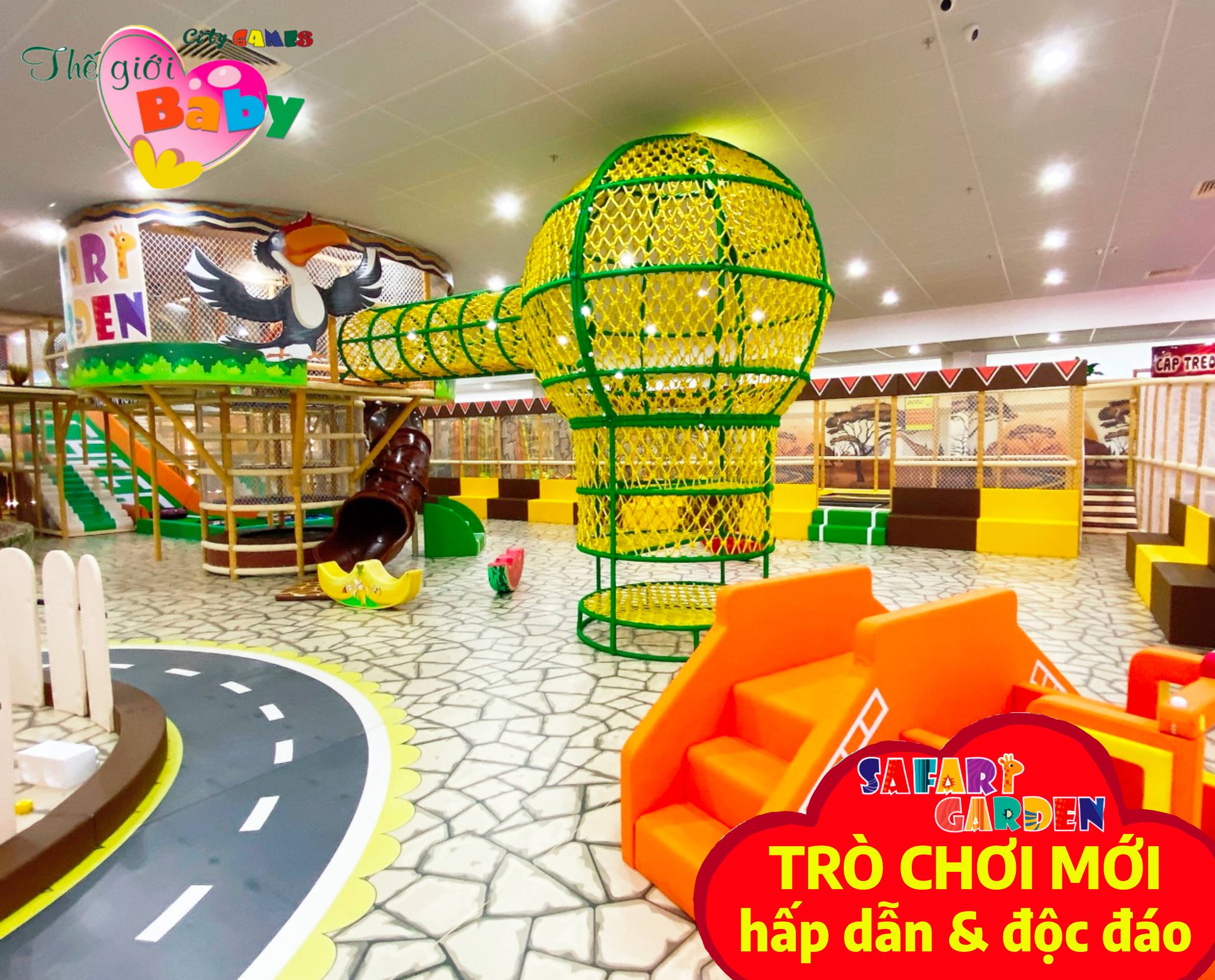 Tưng bừng khai trương City Games - Safari Garden tại TTTM Zone C Rạch Giá, Kiên Giang, nhà banh,