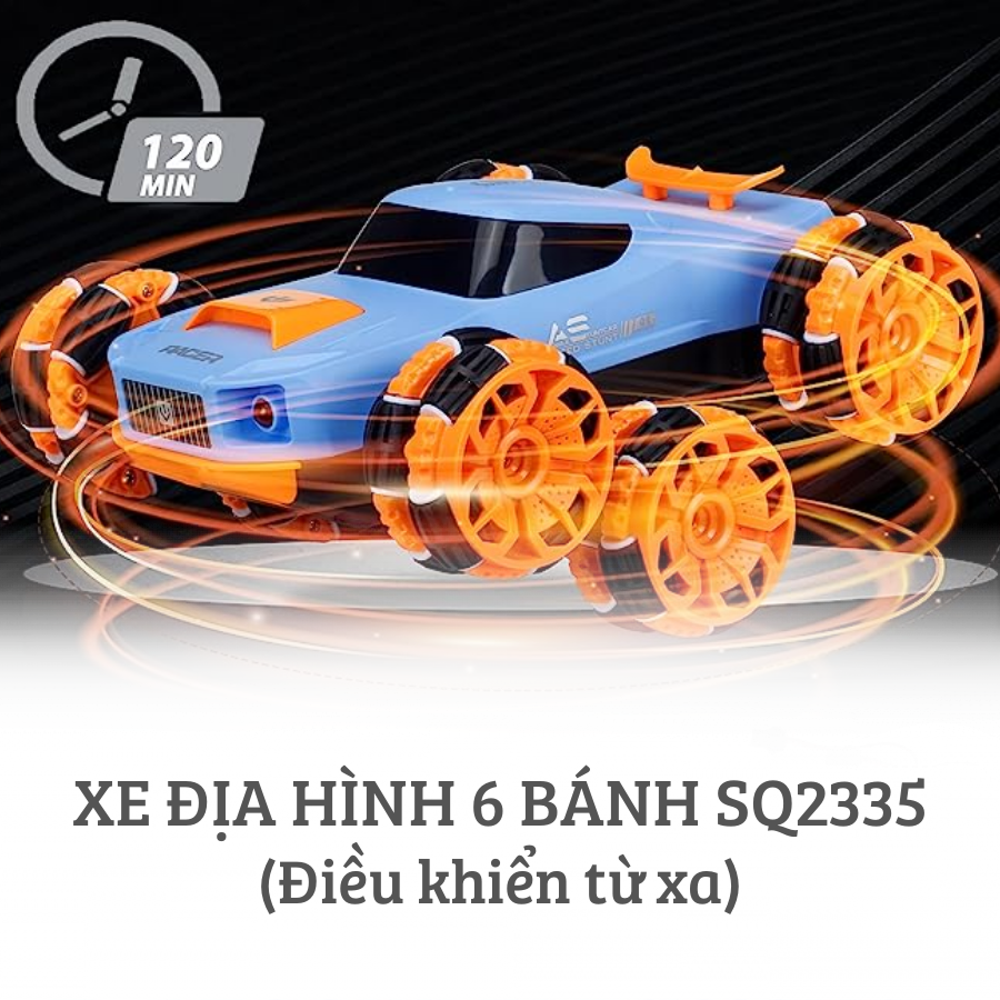 Xe địa hình 6 bánh SQ2335 nhiều kiểu biến hình, đa dạng tính năng