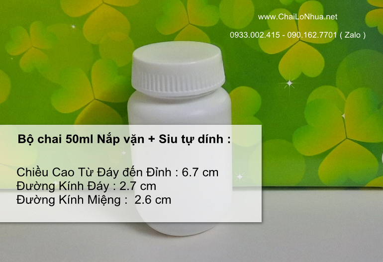 chai lọ nhựa dược phẩm dung tích 50ml đóng đủ lượng thuốc cho quá trình điều trị theo định kỳ của bệnh nhân giúp các bệnh nhận chia nhỏ chi phí dễ dàng