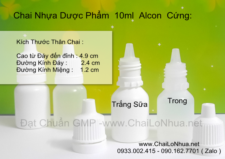 Kích Thước Chai 10ml Trắng Sữa Alcon