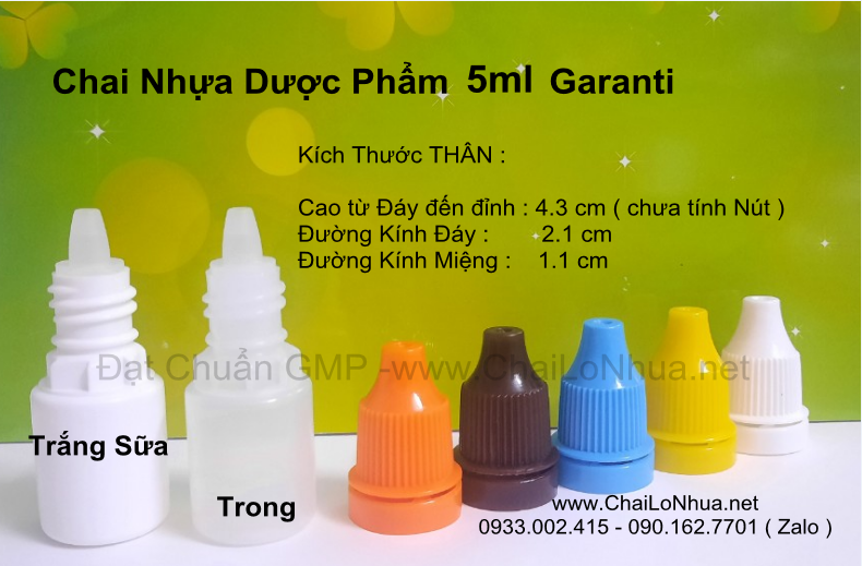 Chai Nhựa Nhỏ Mắt 5ml Trắng Sữa Mềm có sự An Toàn Đặt Lên Hàng Đầu - Đánh Giá Kích Thước và Thiết Kế