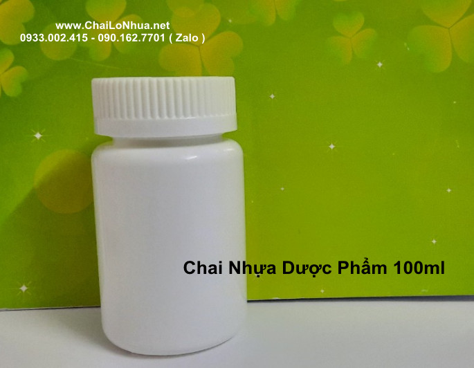 Mẫu chai nhựa 100ml HDPE đóng thuốc viên