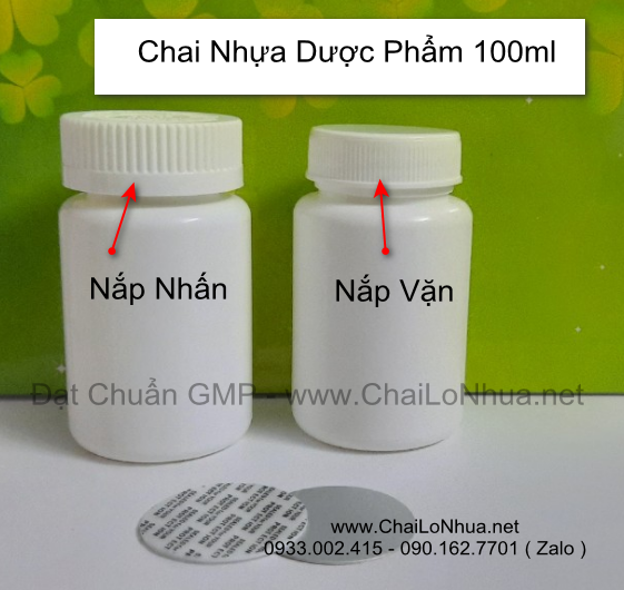 chai nhựa dược phẩm 100ml HDPE
