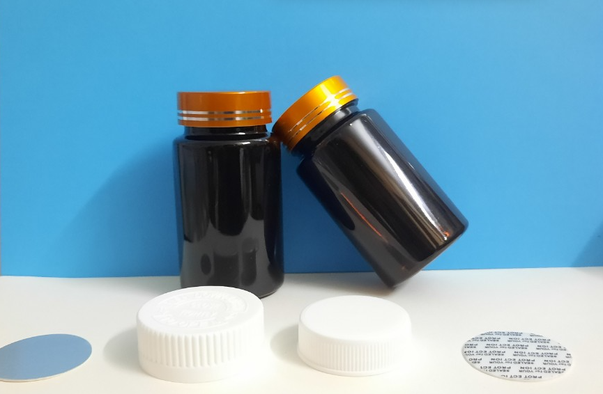 Chai nhựa PET 100ml thân nâu nắp nhôm vàng là điểm độc đáo