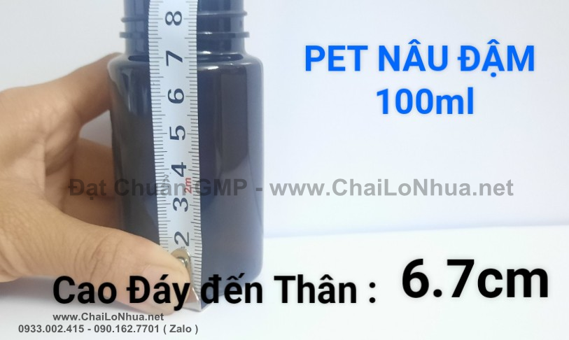 chai nhựa pet nâu 100ml
