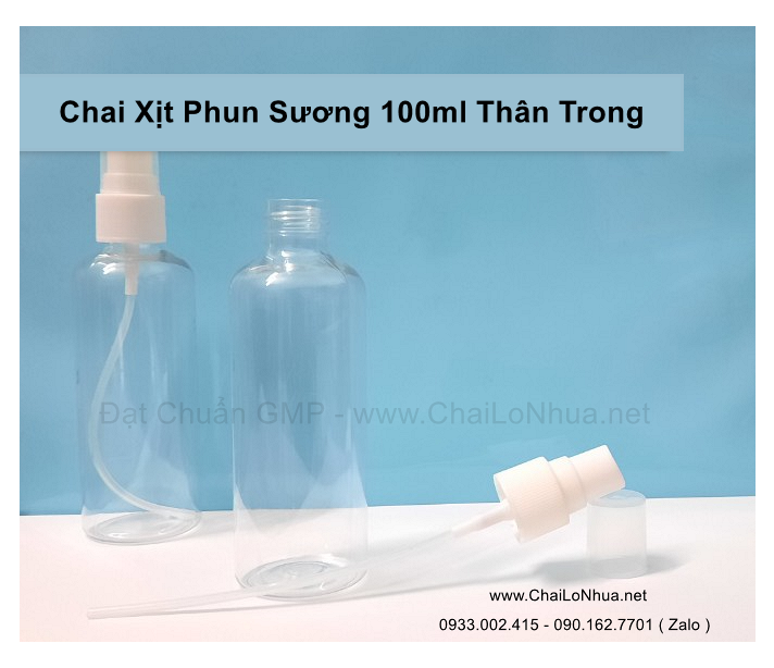 vỏ chai xịt phun sương 100ml thân trong không chỉ đơn giản là một bình đựng dung dịch mà còn là biểu tượng của sự an toàn