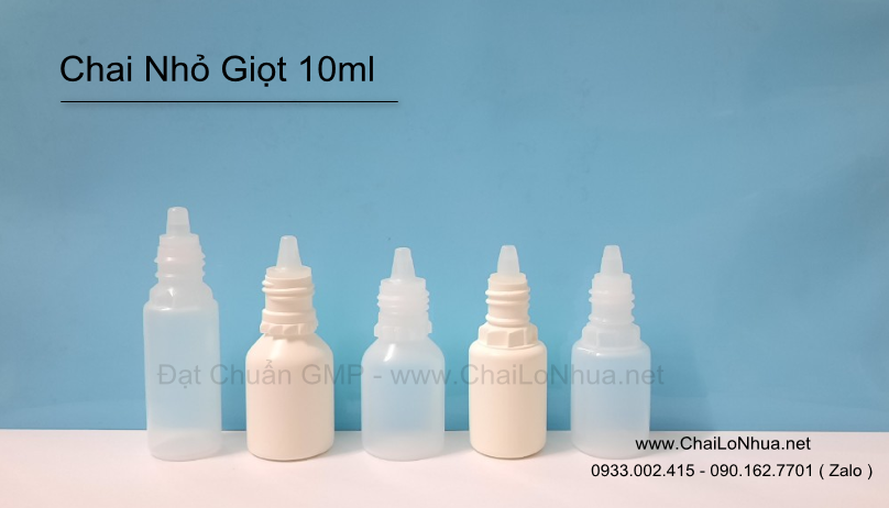 Chai Nhỏ Giọt 10ml: Thân Trong GR, Thân Trong Alcon, Thân Trắng Sữa GR và Thân Trắng Sữa Alcon