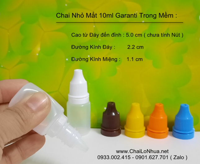 Chai nhựa nhỏ mắt 10ml chất lượng nhựa nguyên sinh bền đẹp có độ đàn hồi co bóp tốt