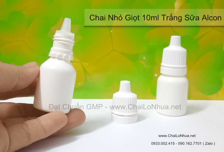 Chai Nhỏ Giọt 10ml Trắng Sữa Alcon, khi đạt chuẩn GMP, sẽ loại trừ các chất tạp hóa học độc hại, duy trì tính ổn định và kiểm soát nguồn nguyên liệu chất lượng cao.
