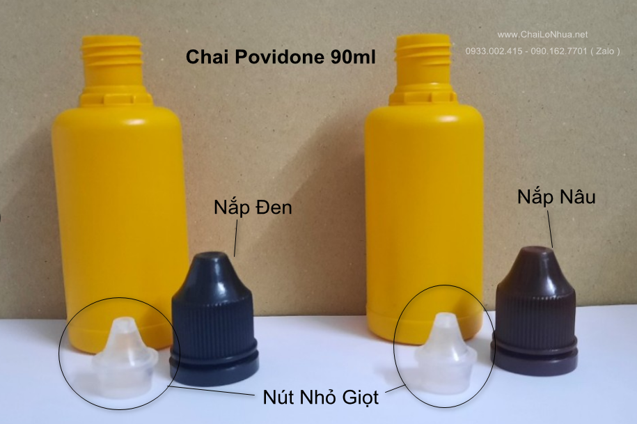 Chai nhựa Povidone 90ml được thiết kế Sử Dụng An Toàn